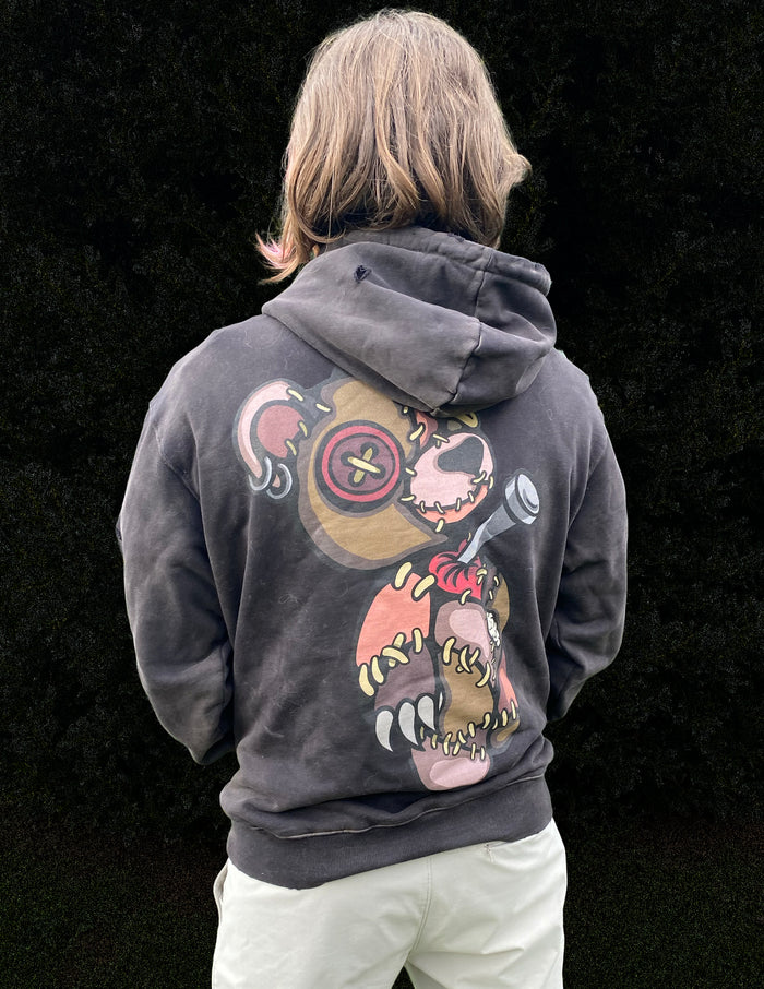Teddy Bear VooDoo Design - Distressed Vintage Wash Hoodie