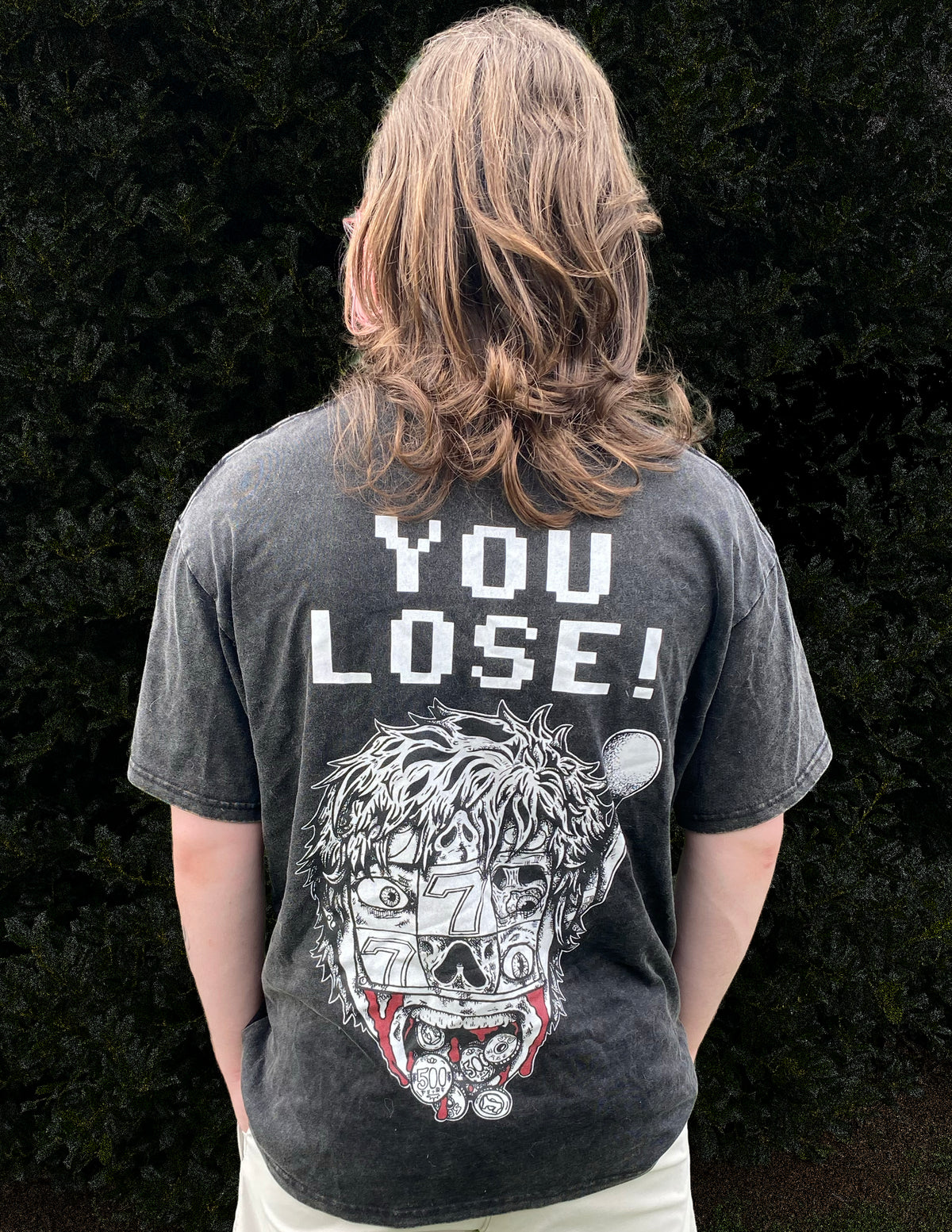 Slot Machine Head (ANIME) - Snow Washed T-shirt