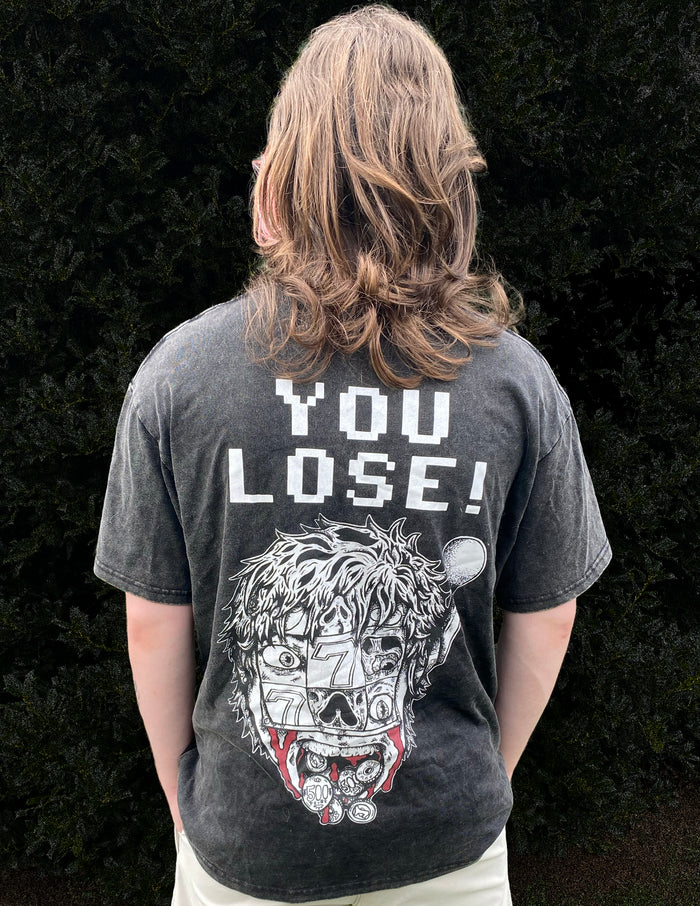 Slot Machine Head (ANIME) - Snow Washed T-shirt